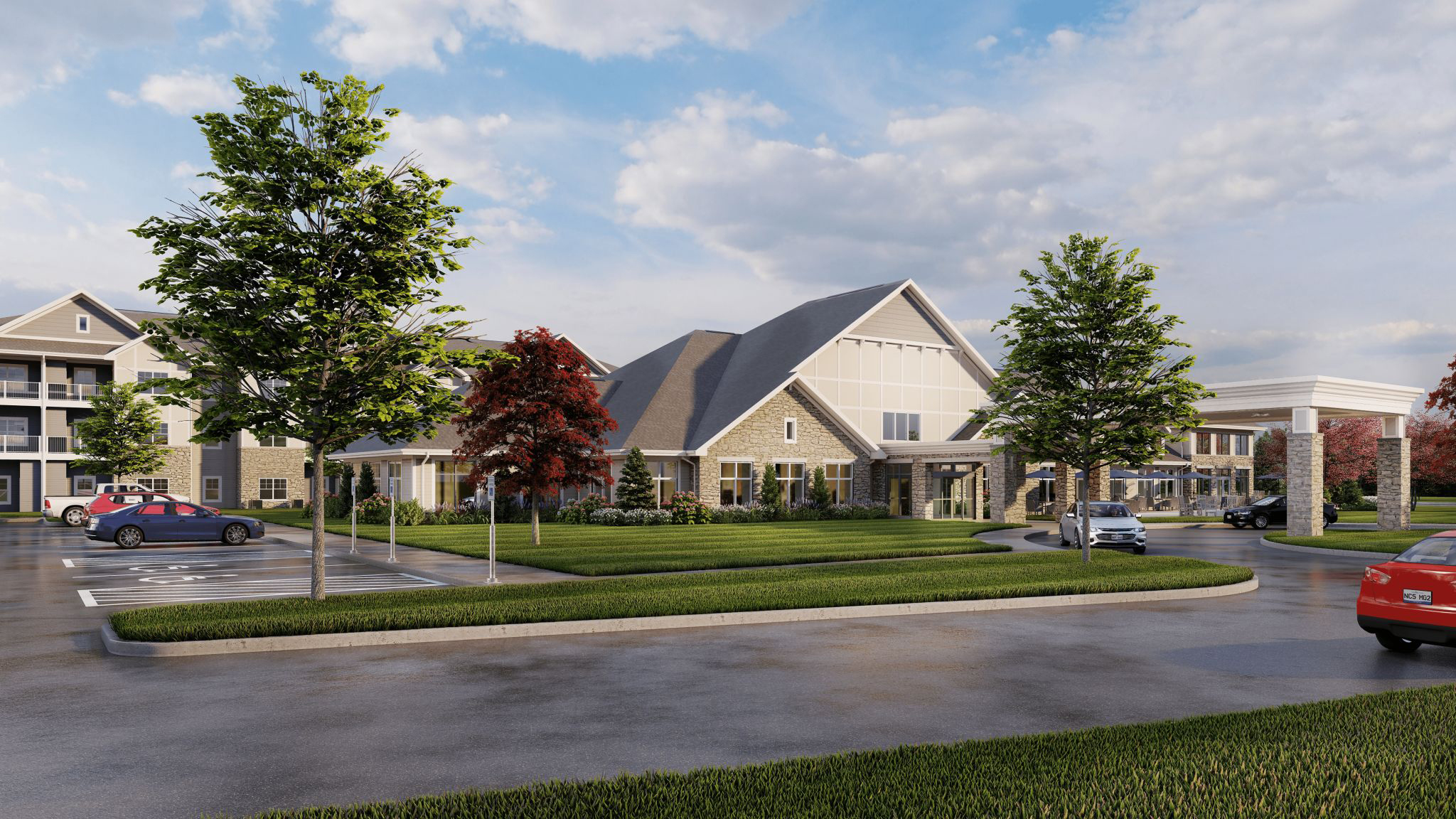 Retirement Community in Hartland, MI | Lockwood Senior Living - Lockwood%20of%20Hartland%20Exterior%20Rendering